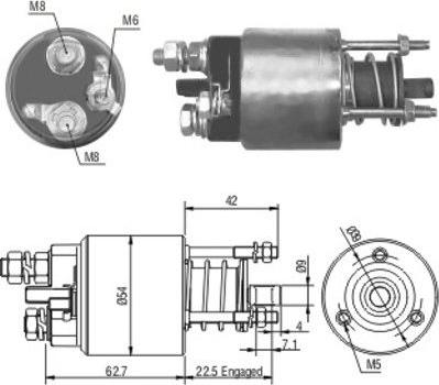 Hoffer 46051 - Тяговое реле, соленоид, стартер unicars.by