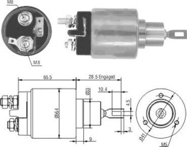 Hoffer 46060 - Тяговое реле, соленоид, стартер unicars.by