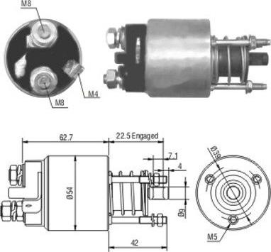 Hoffer 46005 - Тяговое реле, соленоид, стартер unicars.by