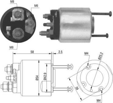 Hoffer 46016 - Тяговое реле, соленоид, стартер unicars.by