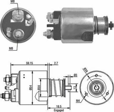 Hoffer 46087 - Тяговое реле, соленоид, стартер unicars.by