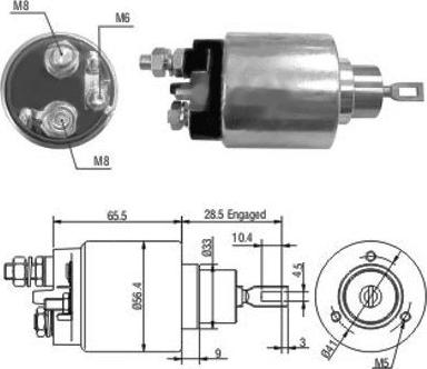 Hoffer 46036 - Тяговое реле, соленоид, стартер unicars.by