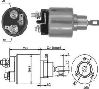 Hoffer 46030 - Тяговое реле, соленоид, стартер unicars.by