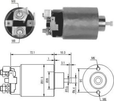 Hoffer 46025 - Тяговое реле, соленоид, стартер unicars.by