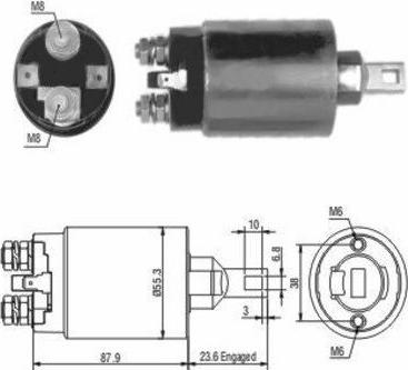 Hoffer 46026 - Тяговое реле, соленоид, стартер unicars.by