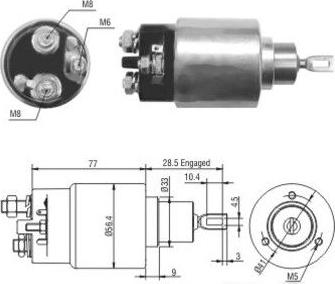 Hoffer 46028 - Тяговое реле, соленоид, стартер unicars.by