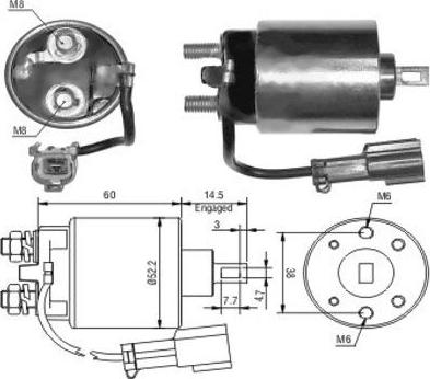 Hoffer 46023 - Тяговое реле, соленоид, стартер unicars.by