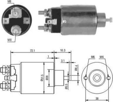 Hoffer 46027 - Тяговое реле, соленоид, стартер unicars.by