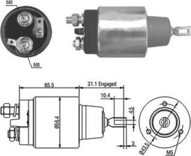 Hoffer 46073 - Тяговое реле, соленоид, стартер unicars.by