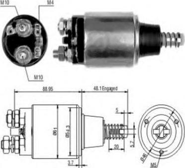 Hoffer 46193 - Тяговое реле, соленоид, стартер unicars.by