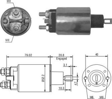 Hoffer 46165 - Тяговое реле, соленоид, стартер unicars.by