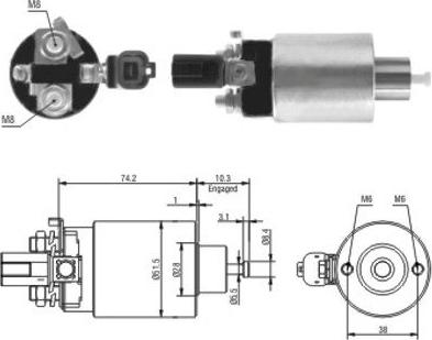 Hoffer 46161 - Тяговое реле, соленоид, стартер unicars.by