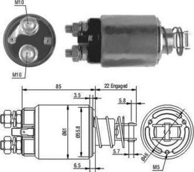 Hoffer 46119 - Тяговое реле, соленоид, стартер unicars.by