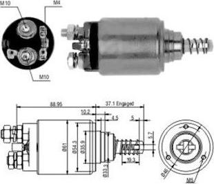 Hoffer 46186 - Тяговое реле, соленоид, стартер unicars.by