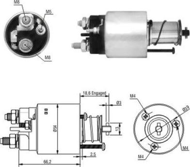 Hoffer 46139 - Тяговое реле, соленоид, стартер unicars.by