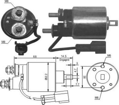 Hoffer 46175 - Тяговое реле, соленоид, стартер unicars.by