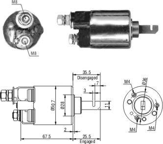 Hoffer 46316 - Тяговое реле, соленоид, стартер unicars.by