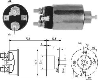 Hoffer 6646297 - Тяговое реле, соленоид, стартер unicars.by