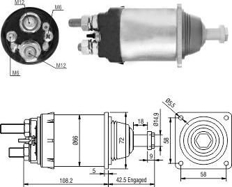 Hoffer 46253 - Тяговое реле, соленоид, стартер unicars.by