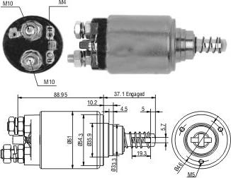 Hoffer 46268 - Тяговое реле, соленоид, стартер unicars.by