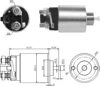 Hoffer 46285 - Тяговое реле, соленоид, стартер unicars.by