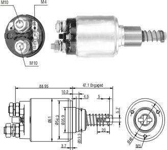 Hoffer 46239 - Тяговое реле, соленоид, стартер unicars.by