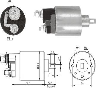 Hoffer 46235 - Тяговое реле, соленоид, стартер unicars.by