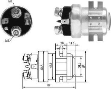 Hoffer 6646413 - Тяговое реле, соленоид, стартер unicars.by