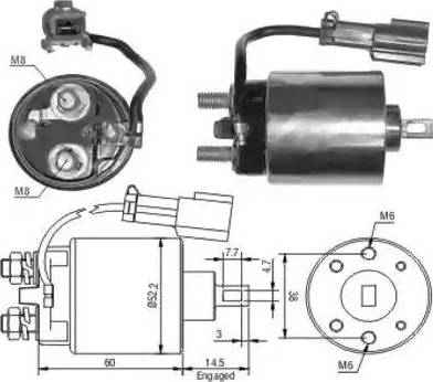 Hoffer 6646091 - Тяговое реле, соленоид, стартер unicars.by