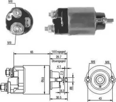 Hoffer 6646097 - Тяговое реле, соленоид, стартер unicars.by