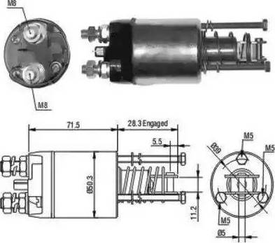 Hoffer 6646046 - Тяговое реле, соленоид, стартер unicars.by