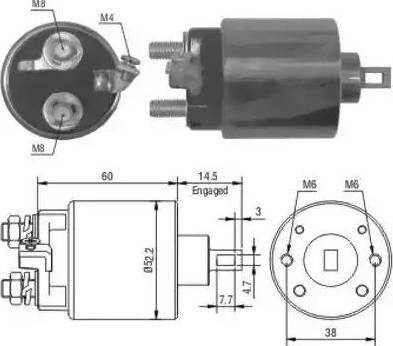 Hoffer 6646056 - Тяговое реле, соленоид, стартер unicars.by