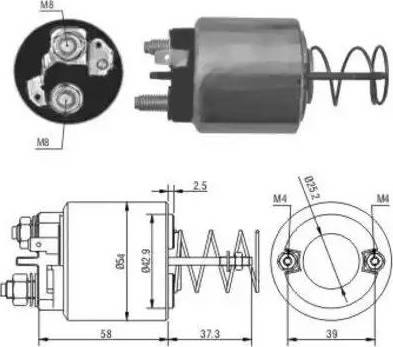 Hoffer 6646053 - Тяговое реле, соленоид, стартер unicars.by