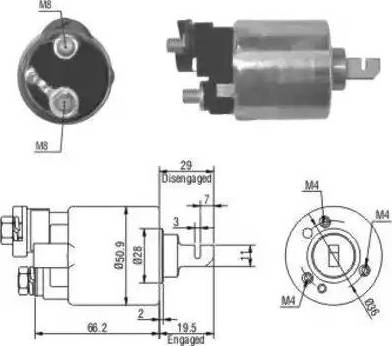 Hoffer 6646052 - Тяговое реле, соленоид, стартер unicars.by