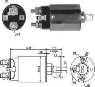 Hoffer 6646057 - Тяговое реле, соленоид, стартер unicars.by