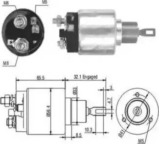 Hoffer 6646003 - Тяговое реле, соленоид, стартер unicars.by