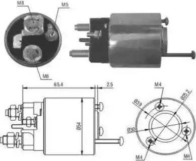 Hoffer 6646018 - Тяговое реле, соленоид, стартер unicars.by