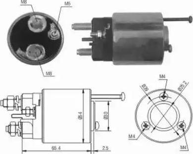 Hoffer 6646012 - Тяговое реле, соленоид, стартер unicars.by