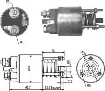 Hoffer 6646081 - Тяговое реле, соленоид, стартер unicars.by