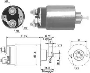 Hoffer 6646082 - Тяговое реле, соленоид, стартер unicars.by