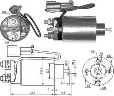 Hoffer 6646039 - Тяговое реле, соленоид, стартер unicars.by