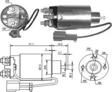 Hoffer 6646038 - Тяговое реле, соленоид, стартер unicars.by