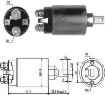 Hoffer 6646024 - Тяговое реле, соленоид, стартер unicars.by