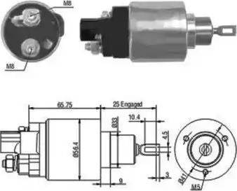 Hoffer 6646070 - Тяговое реле, соленоид, стартер unicars.by