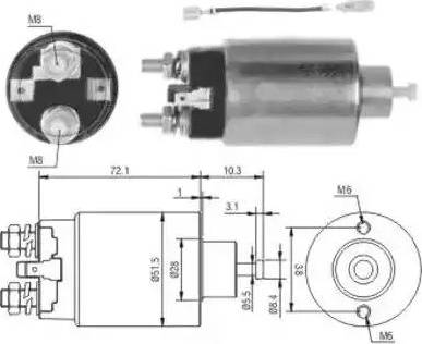 Hoffer 6646142 - Тяговое реле, соленоид, стартер unicars.by