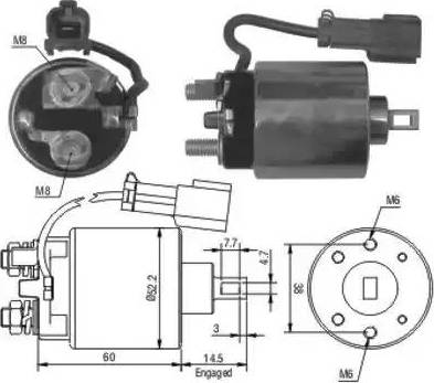 Hoffer 6646150 - Тяговое реле, соленоид, стартер unicars.by