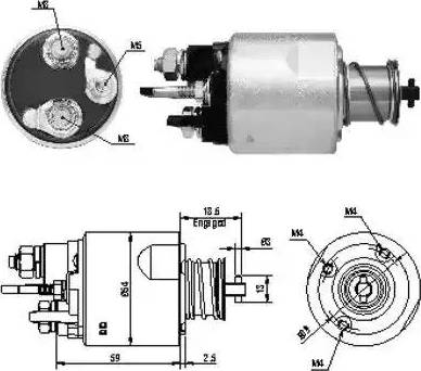 Hoffer 6646169 - Тяговое реле, соленоид, стартер unicars.by