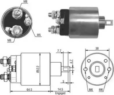 Hoffer 6646166 - Тяговое реле, соленоид, стартер unicars.by