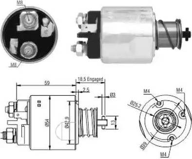 Hoffer 6646168 - Тяговое реле, соленоид, стартер unicars.by