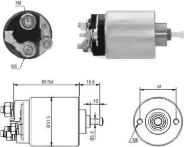 Hoffer 6646104 - Тяговое реле, соленоид, стартер unicars.by